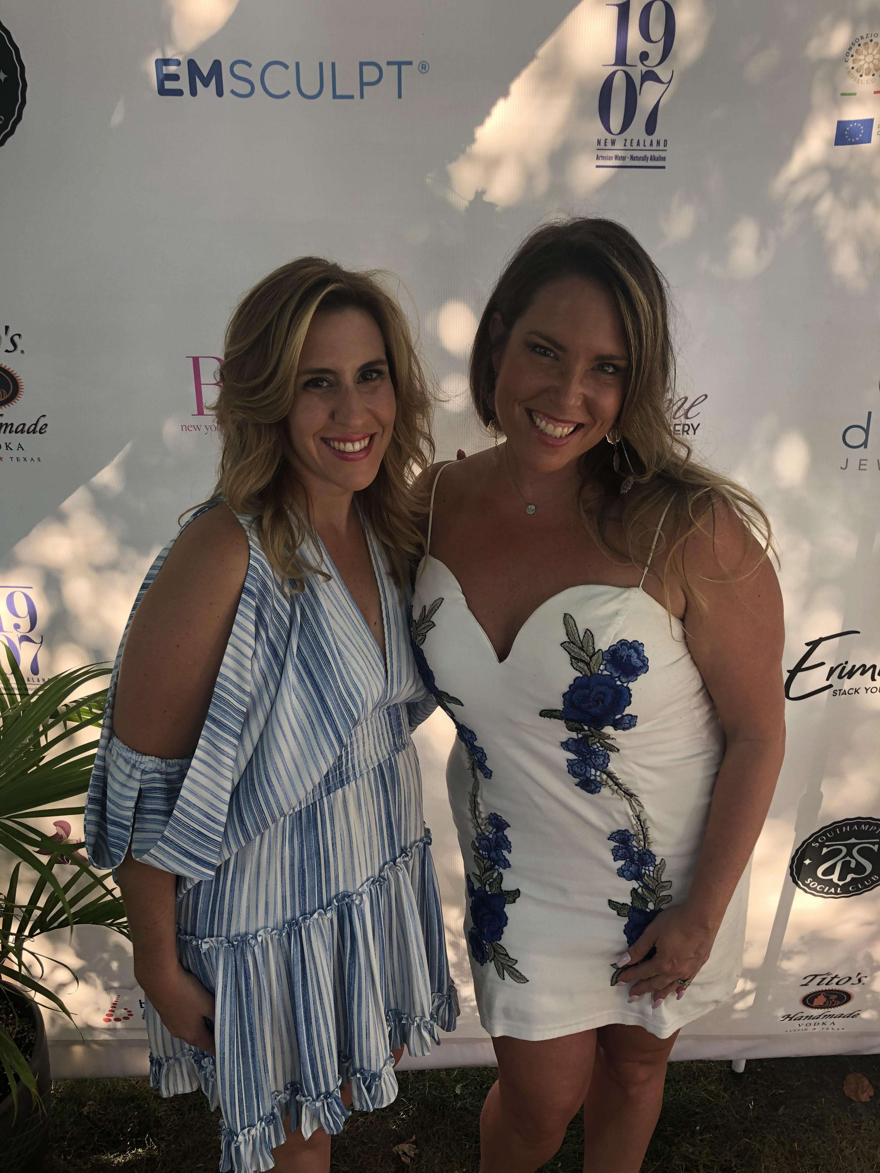 Alisa J. Geffner and Carolyn D. Kersch attend Bella New York's 7th Annual Hamptons White Party.